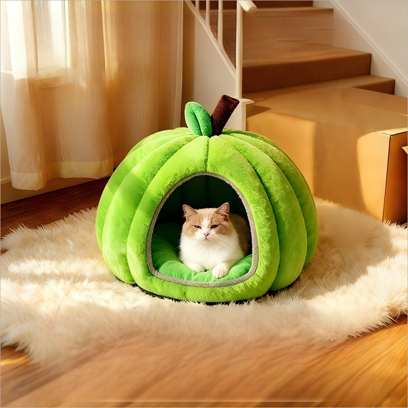 Catbly.Luxury Cozy Pumpkin Pet Bed